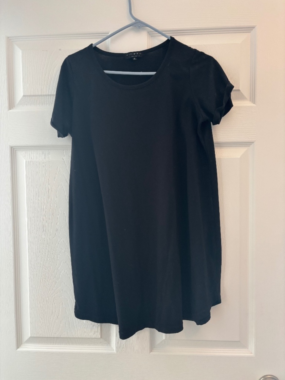 Black mini shift dress